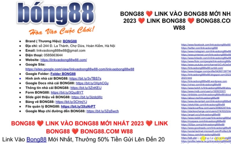Tổng hợp link vào www bong88.com khi bị chặn