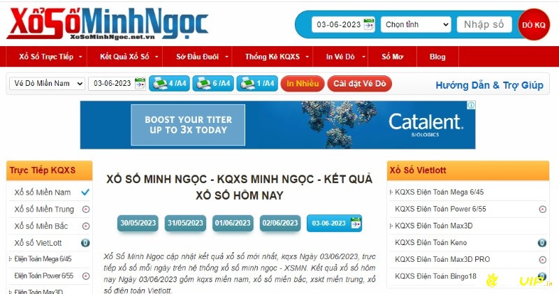 Minhngoc net là một trang web chuyên về kết quả xổ số