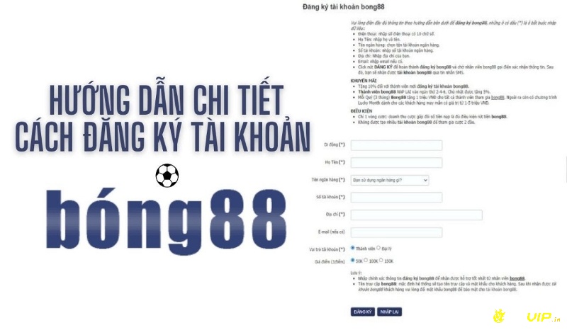 Đăng ký tài khoản tham gia Keonhacai Bong88 đơn giản