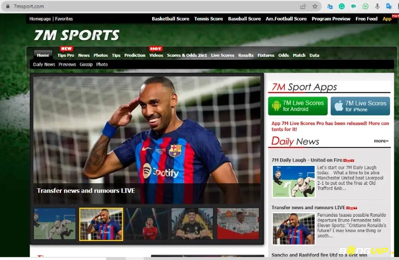 7M Sport mang đến các thông tin chuẩn xác về bóng đá 